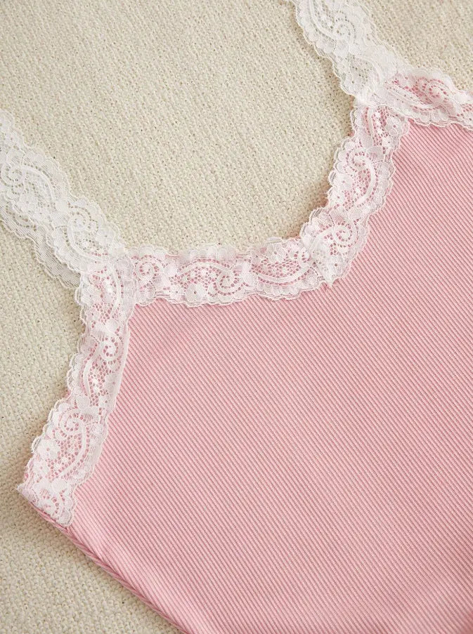 Ensemble de vêtements de nuit 3 en 1 en tricot côtelé pour femme – Haut caraco et short/pantalon à fleurs | Vêtements de détente confortables et élégants